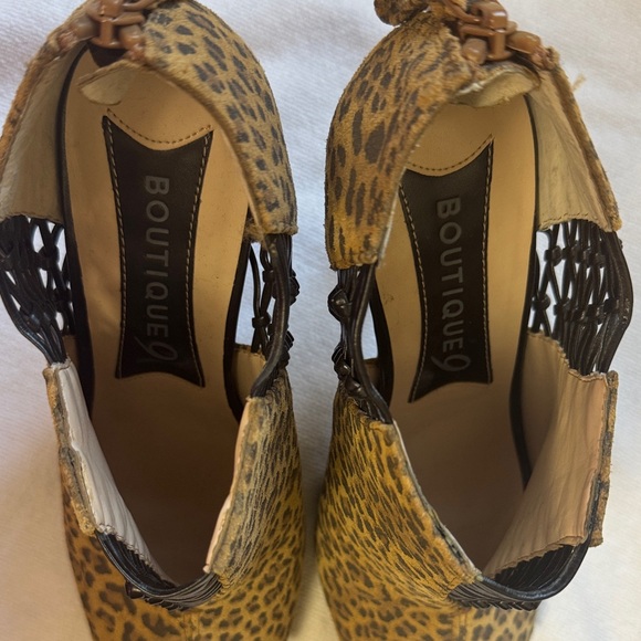Boutique 9 Leopard Print Open Toe Heels - Women’s Size 7.5 - Picture 6 of 9
